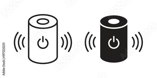 Smart speaker icon concepts pack. icon set vector illustrations eps10