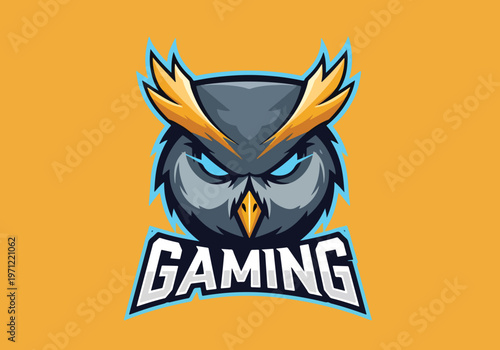 Owl head gaming mascot logo design: Gaming logo - Gaming Mascot - esport mascot vector illustration  Logo, Mascot, E-Sport, vector mascot - Mascot Logo