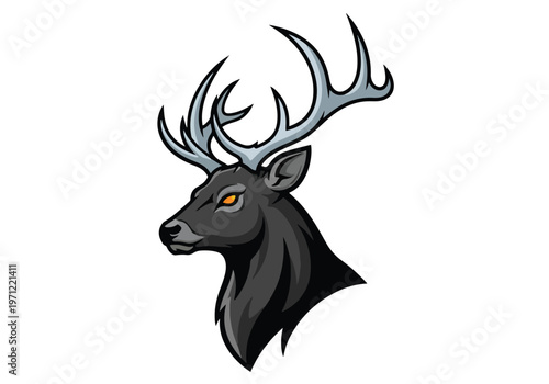 Dark deer head mascot vector illustration: Gaming logo - Gaming Mascot - esport mascot vector illustration  Logo, Mascot, E-Sport, vector mascot - Mascot Logo