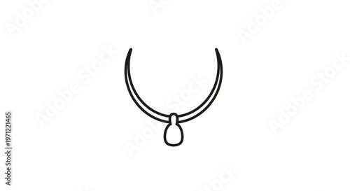 Minimalist necklace design against a white background, perfect for jewelry concepts.