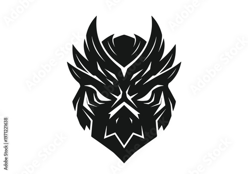 Abstract black monster head gaming logo: Gaming logo - Gaming Mascot - esport mascot vector illustration  Logo, Mascot, E-Sport, vector mascot - Mascot Logo
