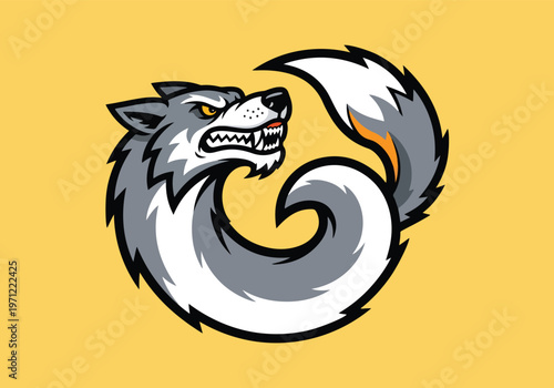 Fierce wolf mascot logo for esports team: Gaming logo - Gaming Mascot - esport mascot vector illustration  Logo, Mascot, E-Sport, vector mascot - Mascot Logo