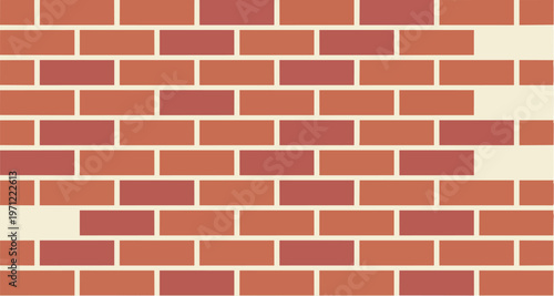 Red brick wall background texture.
