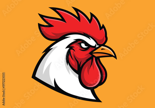 Aggressive rooster head logo vector art: Gaming logo - Gaming Mascot - esport mascot vector illustration  Logo, Mascot, E-Sport, vector mascot - Mascot Logo