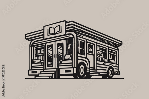 Mobile Library Bus Renovated Campaign Venue