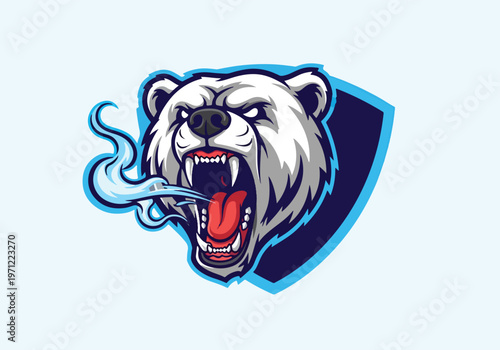 Furious polar bear mascot gaming emblem: Gaming logo - Gaming Mascot - esport mascot vector illustration  Logo, Mascot, E-Sport, vector mascot - Mascot Logo