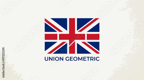 Union Jack Geometric Flag Design.