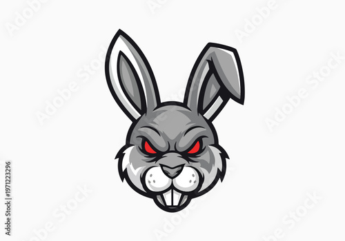 Aggressive rabbit head mascot vector art: Gaming logo - Gaming Mascot - esport mascot vector illustration  Logo, Mascot, E-Sport, vector mascot - Mascot Logo