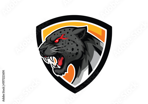 Fierce panther head mascot shield logo: Gaming logo - Gaming Mascot - esport mascot vector illustration  Logo, Mascot, E-Sport, vector mascot - Mascot Logo