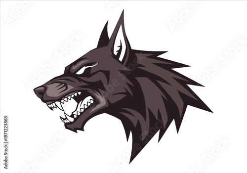 Fierce black wolf mascot logo for sports: Gaming logo - Gaming Mascot - esport mascot vector illustration  Logo, Mascot, E-Sport, vector mascot - Mascot Logo