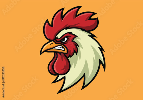 Angry rooster head mascot logo design: Gaming logo - Gaming Mascot - esport mascot vector illustration  Logo, Mascot, E-Sport, vector mascot - Mascot Logo