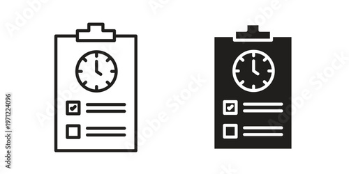Timesheet icon concepts pack. icon set vector illustrations eps10