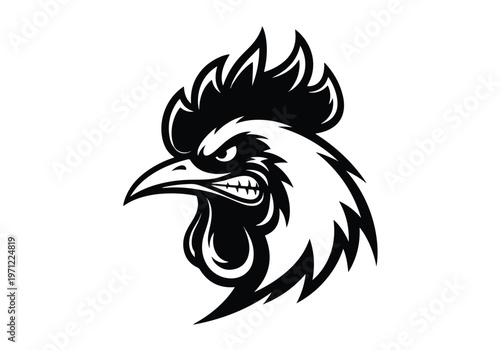 Angry rooster mascot head vector illustration: Gaming logo - Gaming Mascot - esport mascot vector illustration  Logo, Mascot, E-Sport, vector mascot - Mascot Logo