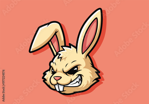 Angry rabbit mascot character vector illustration: Gaming logo - Gaming Mascot - esport mascot vector illustration  Logo, Mascot, E-Sport, vector mascot - Mascot Logo