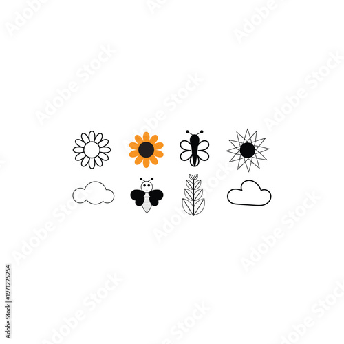 Minimal Nature Icon Set Collection
