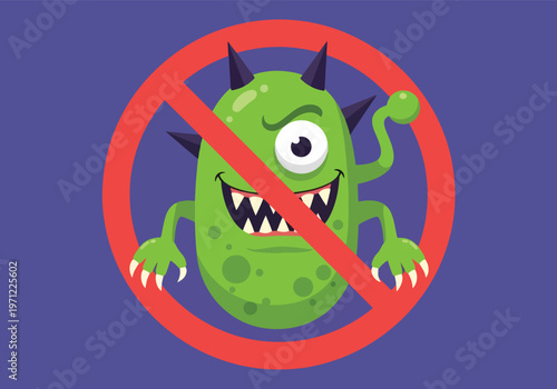 No germs sign vector illustration: Gaming logo - Gaming Mascot - esport mascot vector illustration  Logo, Mascot, E-Sport, vector mascot - Mascot Logo