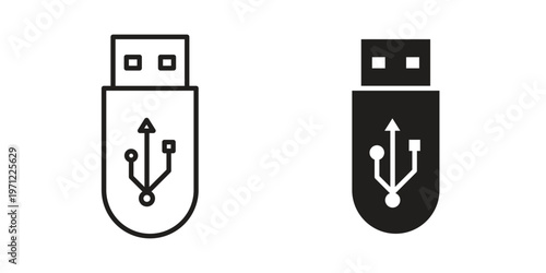 usb drive icon concepts pack. icon set vector illustrations eps10