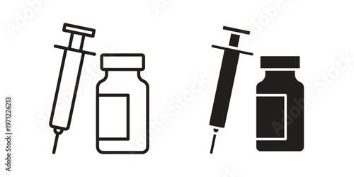 Vaccine vial icon concepts pack. icon set vector illustrations eps10