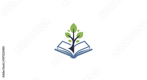A symbolic illustration of learning and growth, depicted through a tree within a book design