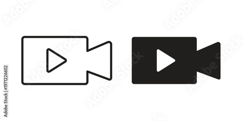 Video icon concepts pack. icon set vector illustrations eps10