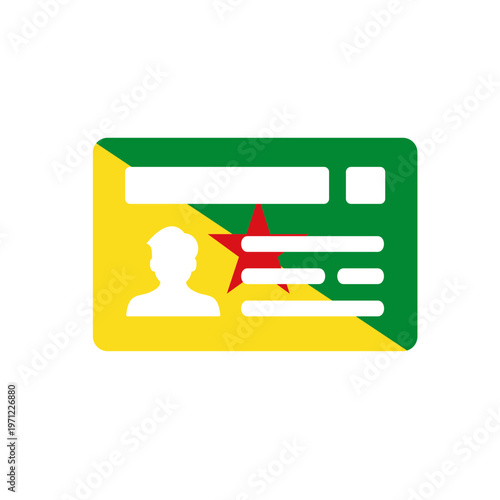 French Guiana Male Id Card In Icon 39