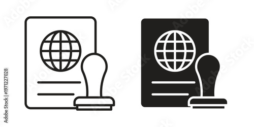 Visa icon concepts pack. icon set vector illustrations eps10
