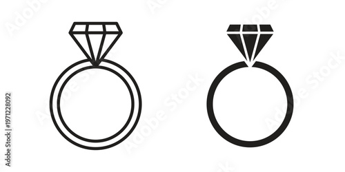 Wedding ring icon concepts pack. icon set vector illustrations eps10