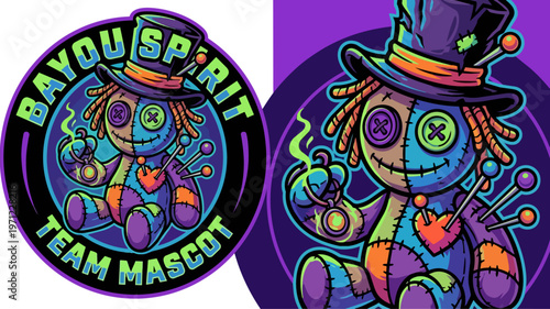 Bayou Spirit Team Mascot Design.