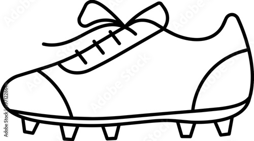 Black and white football cleat.