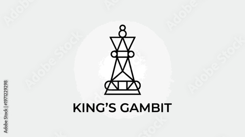 Chess King Piece Logo Design.