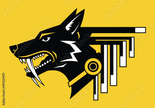 Saber tooth wolf head vector graphic: Gaming logo - Gaming Mascot - esport mascot vector illustration  Logo, Mascot, E-Sport, vector mascot - Mascot Logo