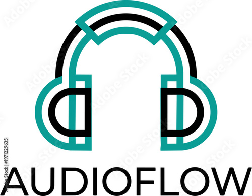 Audioflow Headphones Logo Design.