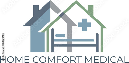 Medical Home Comfort Logo Design.