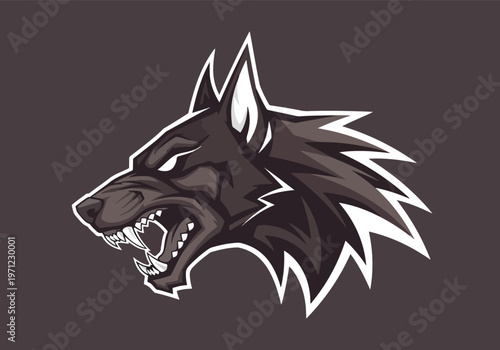Angry wolf head esports mascot: Gaming logo - Gaming Mascot - esport mascot vector illustration  Logo, Mascot, E-Sport, vector mascot - Mascot Logo