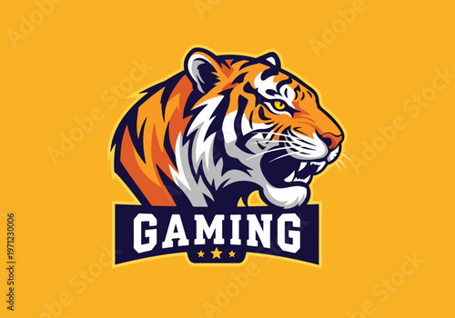 Fierce tiger head gaming mascot: Gaming logo - Gaming Mascot - esport mascot vector illustration  Logo, Mascot, E-Sport, vector mascot - Mascot Logo
