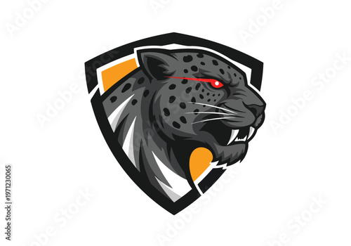 Black panther shield gaming logo: Gaming logo - Gaming Mascot - esport mascot vector illustration  Logo, Mascot, E-Sport, vector mascot - Mascot Logo
