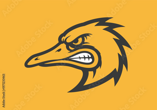 Aggressive duck head vector graphic: Gaming logo - Gaming Mascot - esport mascot vector illustration  Logo, Mascot, E-Sport, vector mascot - Mascot Logo