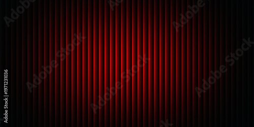 Dynamic red vertical lines form an eye-catching abstract pattern, featuring a luminous central gradient effect that is ideal for vibrant backgrounds and contemporary graphic designs.