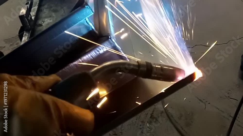 Industrial steel welding, steel door production