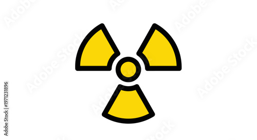 Warning Icon Depicting Radiation Hazard, Danger Alert, and Environmental Concern.