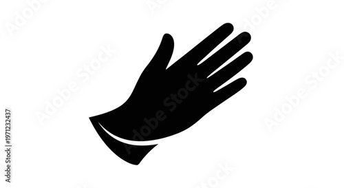 Silhouette illustration of a black gloved hand, representing protection and safety