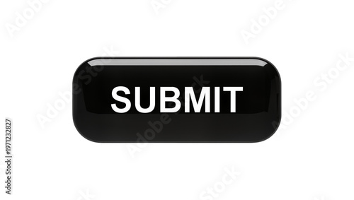Canvas Print Glossy black Submit button with white lettering