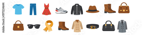Fashion Clothing and Accessories Icons