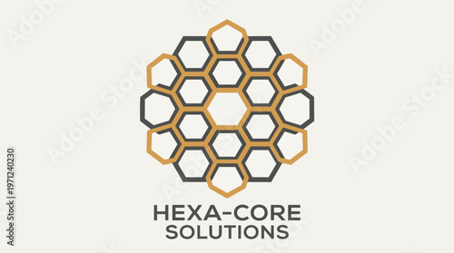 Hexagon Honeycomb Graphic Design Logo.