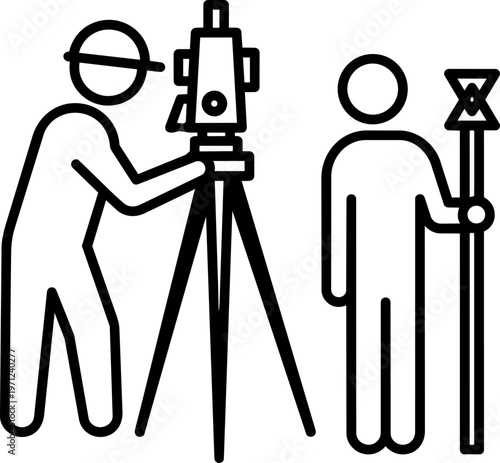 Surveyors at work site.