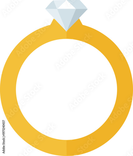 Golden Ring with Diamond.