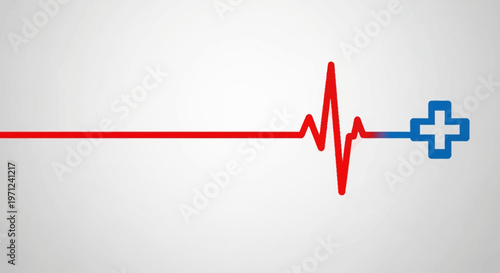 Medical pulse icon representing health, healing, and the concept of medical assistance