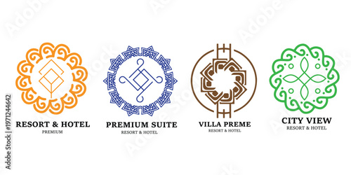  hotel and resort logo design for graphic designer or logo brand