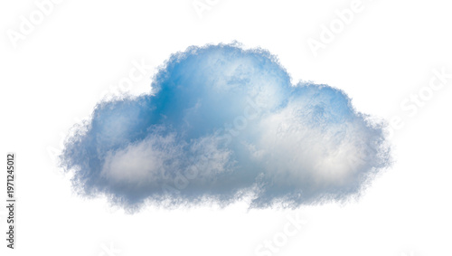 Foto Blue gray fluffy cloud formation with wispy edges and soft texture