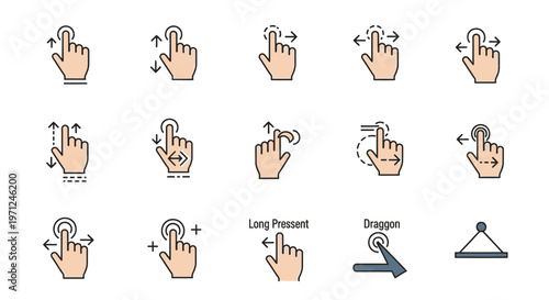Hand gestures for computer mouse actions.